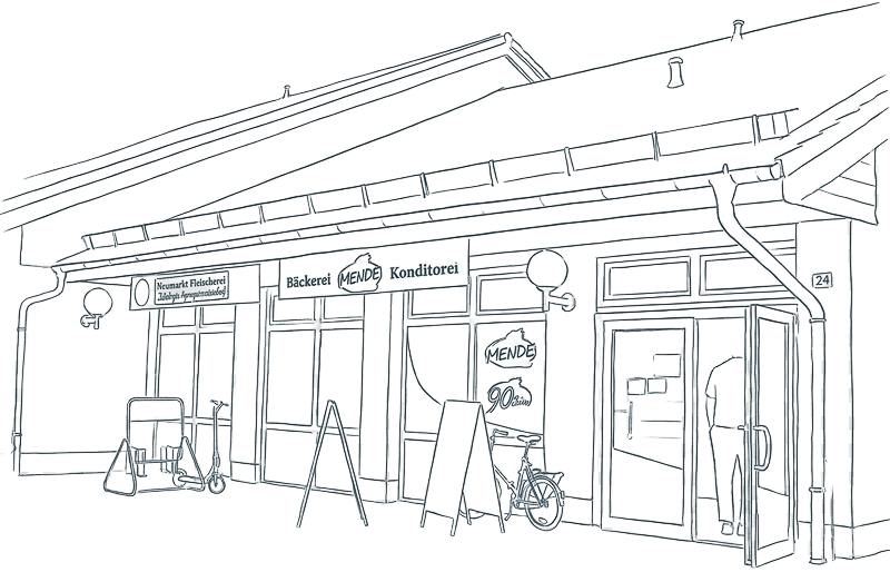 Neuseddin-filiale Zeichnung in Grün Filliale Neumarkt Fleischerei Platzhalter